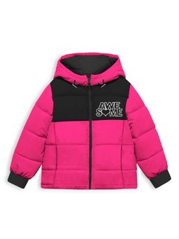 Trampoline - Pink Colorblock Regular Fit Jacket