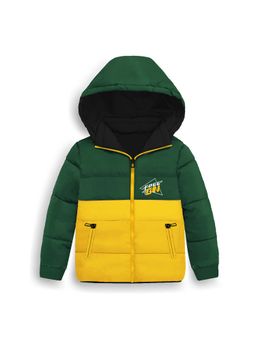 Trampoline - Green Colorblock Regular Fit Jacket