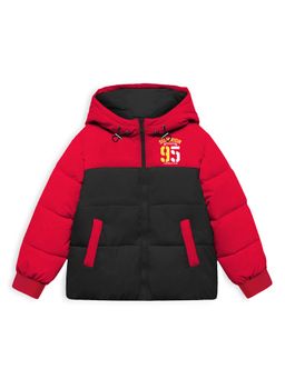 Trampoline - Red Colorblock Regular Fit Jacket
