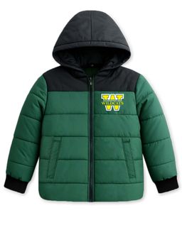 Trampoline - Green Colorblock Regular Fit Jacket