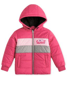 Trampoline - Pink Colorblock Regular Fit Jacket