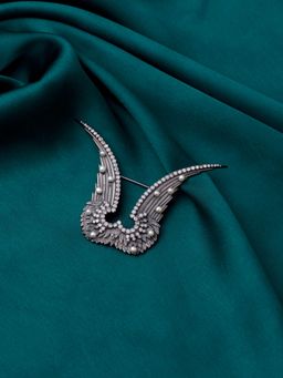 Cosa Nostraa - Antique Black Inverted Garuda Brooch