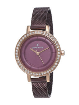 Daniel Klein - Maroon FIORD Round Dial Analog Watch For Women - DK11699 - 7