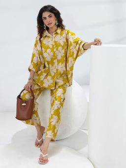 Libas - Green Floral Printed Co-Ord Set