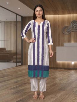 Varanga - Blue Evening Fusion Kurta with Pant