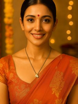 Digital Dress Room - White Brass Gold Plated Mangalsutra