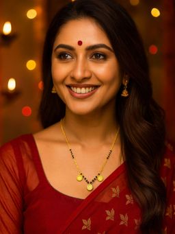 Digital Dress Room - White Brass Gold Plated Mangalsutra