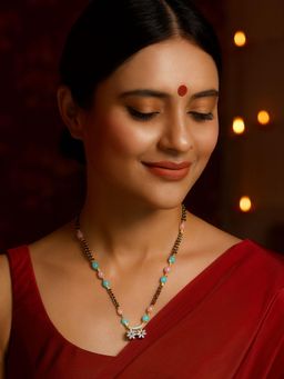 Digital Dress Room - Multi-Color Brass Gold Plated Mangalsutra