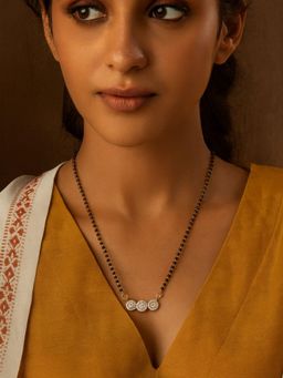 Digital Dress Room - White Brass Gold Plated Mangalsutra