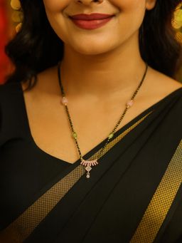 Digital Dress Room - Multi-Color Brass Gold Plated Mangalsutra
