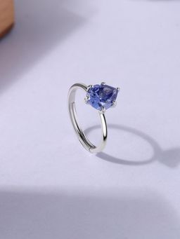 Ornate Jewels - 925 Silver 3.25 Carat Pink CZ Petal Glow Solitaire Adjustable Ring for Women & Girls