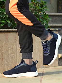 Off Limits - Navy Blue Men Lace-Up Walking Shoes