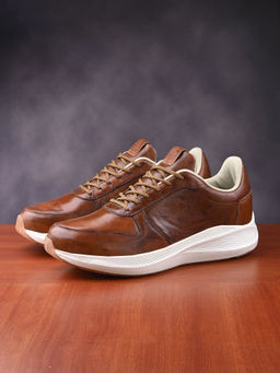 Off Limits - Tan Men Lace-Up Sneakers