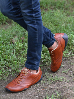 Off Limits - Men'S Tan Lace-Up Sneakers