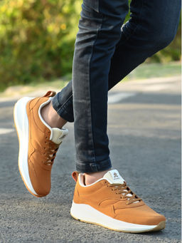 Off Limits - Tan Lace-Up Sneakers