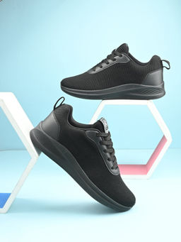 Off Limits - Black Lace-Up Walking Shoes