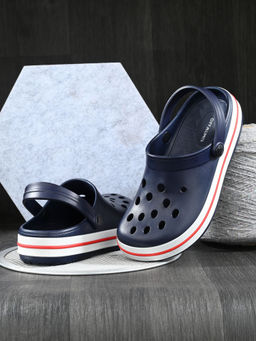 Off Limits - Men Navy Blue Roman Clogs