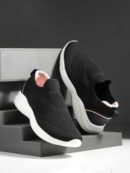 Off Limits - Women Black Lace-Up Walking Shoes