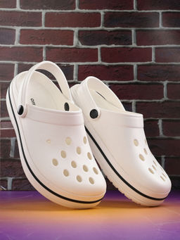 Off Limits - Men White Roman Clogs