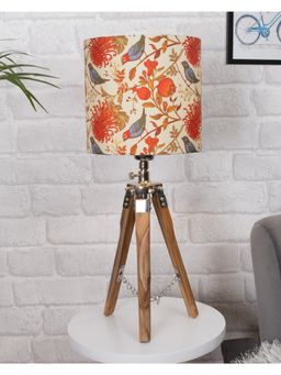Homesake - Table Lamp Wood Tripod Birds Shade
