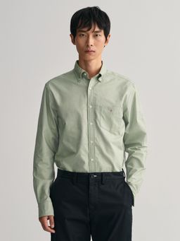 GANT - Men Regular Green Oxford Button Down Shirt