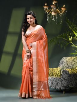 DESH BIDESH - Tissue Woven Saree with Unstitched Blouse