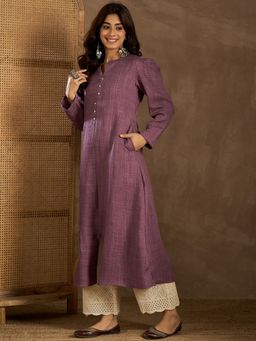 INDDUS - Solid Mauve Kurta
