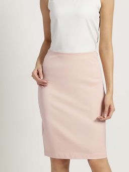 FableStreet - Baby Pink Classic Pencil Skirt