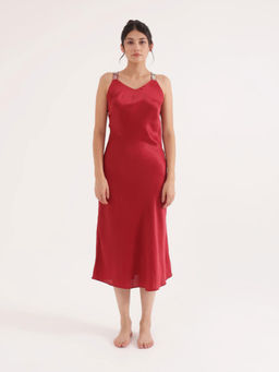 Slumber Jill - Maroon Scarlet Radiance Night Dress