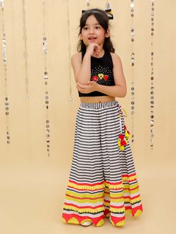 Lil Drama - Multi-Color Stripes Regular Top with Palazzo