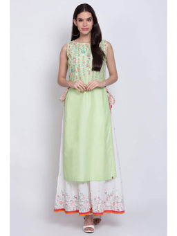 Biba - Green Straight Kurta