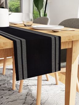 Encasa Homes - Table Runner Black Seater Dining