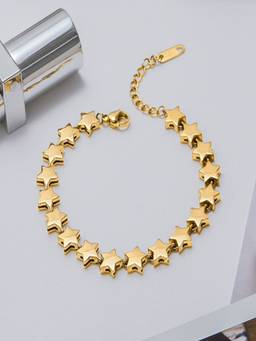 AQUASTREET - Star Charm Bracelet Anti-Tarnish Waterproof 18K Gold Plated for Women