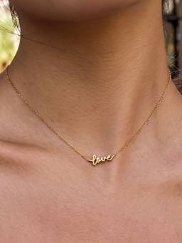 AQUASTREET - Snake LOVE Pendant Chain Necklace Anti-Tarnish Waterproof 18K Gold Plated for Women