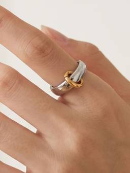 AQUASTREET - Mixed Metal Two Tone with Loop Anti-Tarnish Waterproof 18K Plated (8)