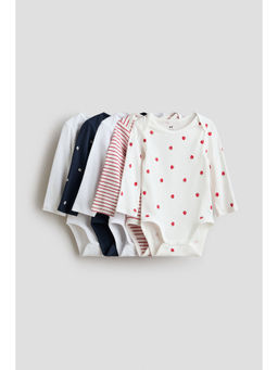 H&M - Kids Multi-Color 5-Pack Long-Sleeved Bodysuits