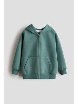 H&M - Kids Green Oversized Zip-Through Hoodie