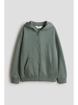 H&M - Boys Green Zip-Through Hoodie