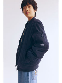 H&M - Boys Navy Blue Padded Bomber Jacket