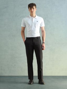 Arrow - Brown Textured Regular Fit Trouser