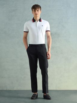 Arrow - Blue Textured Regular Fit Trouser