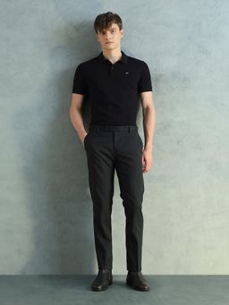 Arrow - Grey Solid Regular Fit Trouser