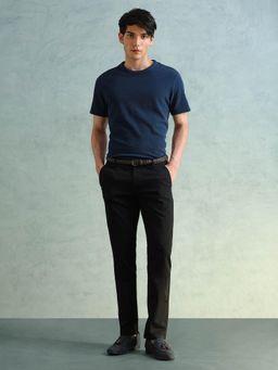 Arrow Sports - Black Solid Slim Fit Trouser