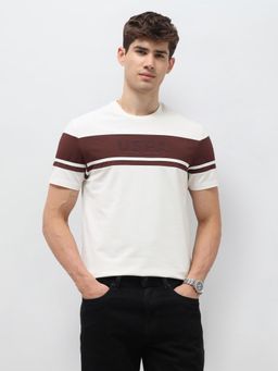 U.S. Polo Assn. Denim Co. - White Colorblock Slim Fit T-Shirt