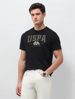 U.S. Polo Assn. Denim Co. - Black Printed Slim Fit T-Shirt