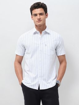 U.S. POLO ASSN. - White Stripes Regular Fit Shirt