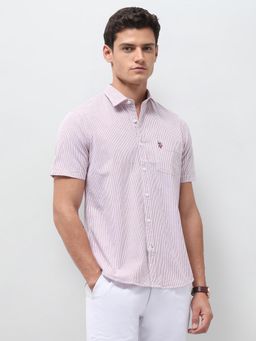 U.S. POLO ASSN. - Pink Stripes Regular Fit Shirt