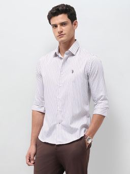 U.S. POLO ASSN. - Red Stripes Regular Fit Shirt