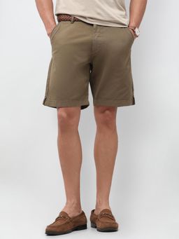 U.S. POLO ASSN. - Brown Solid Slim Fit Shorts