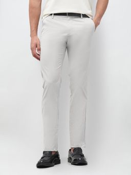 U.S. POLO ASSN. - Grey Solid Slim Fit Trouser